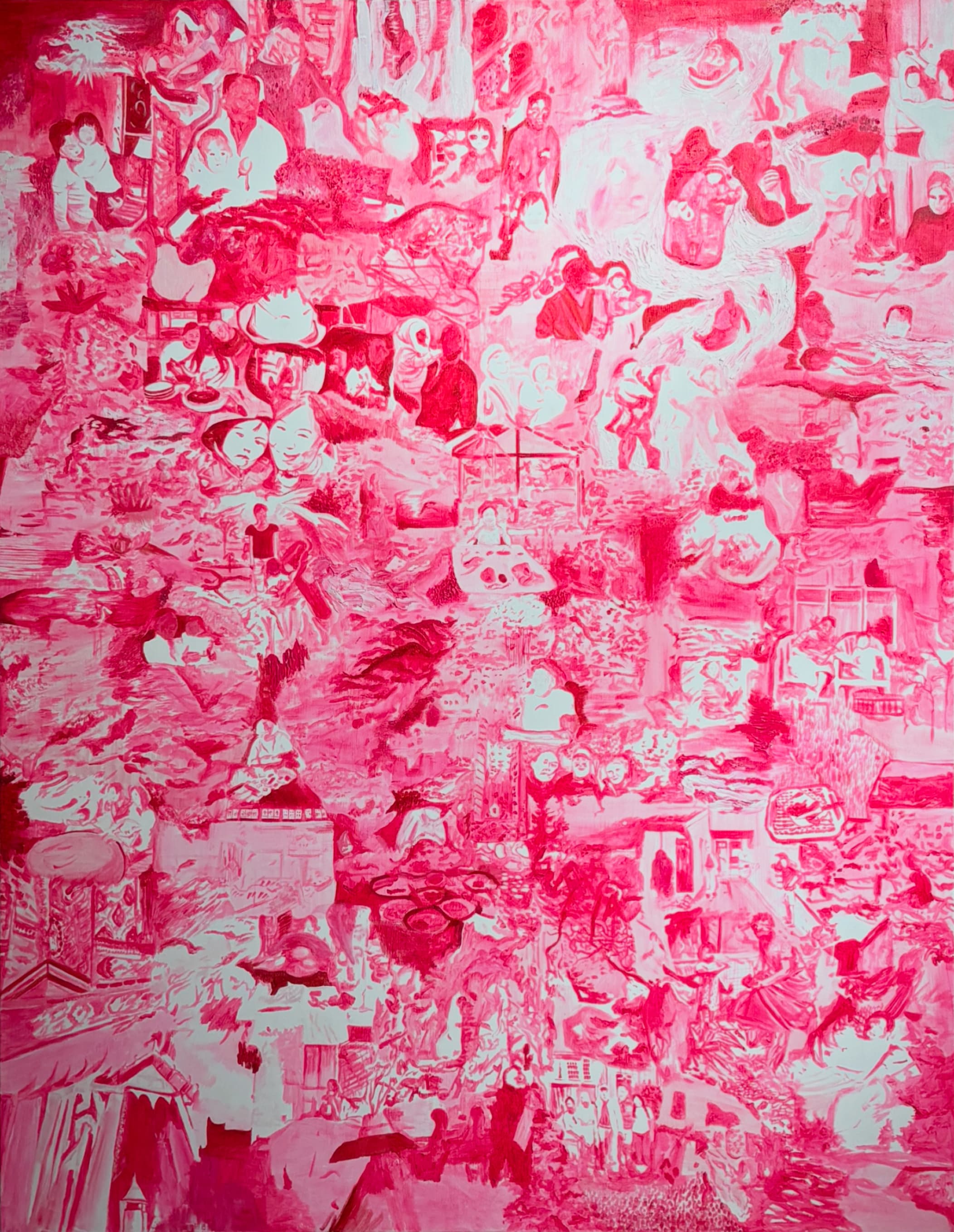 Untitled 1, oil on canvas, 62 by 80 inches