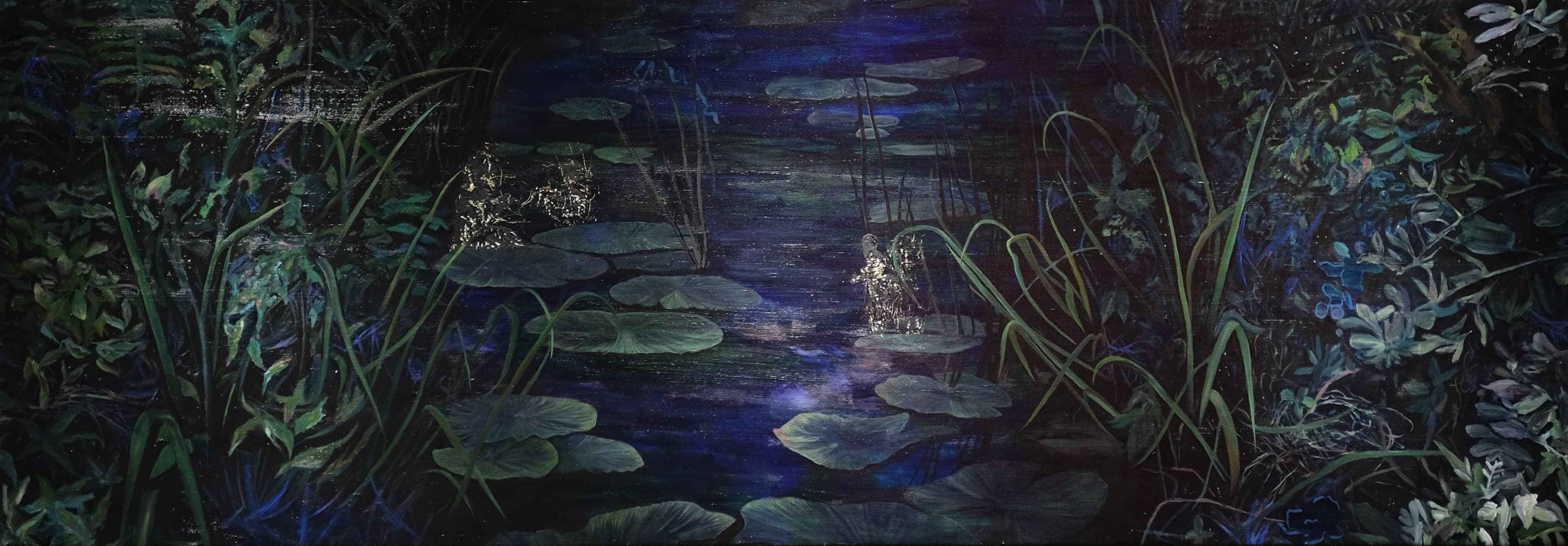 Untitled 2, oil on canvas, 92 by 32 inches